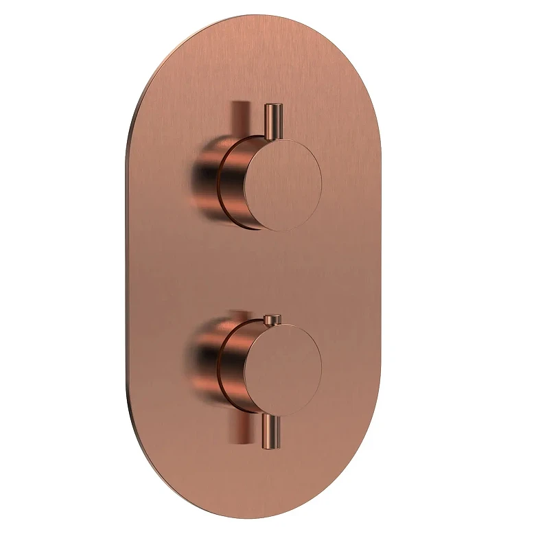 Смеситель для душа AQUAme Siena AQM8806BC с термостатом цвет Медь шлифованная