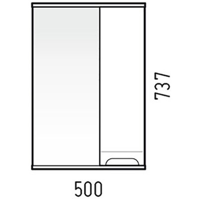 Зеркало со шкафом Corozo Лея 50 SD-00000240 Белое МДФ / ЛДСП, стекло