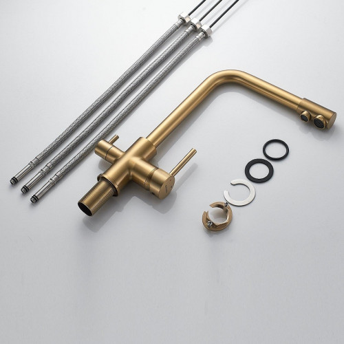 Смеситель для кухни Shevanik S328G цвет Золотой сатин