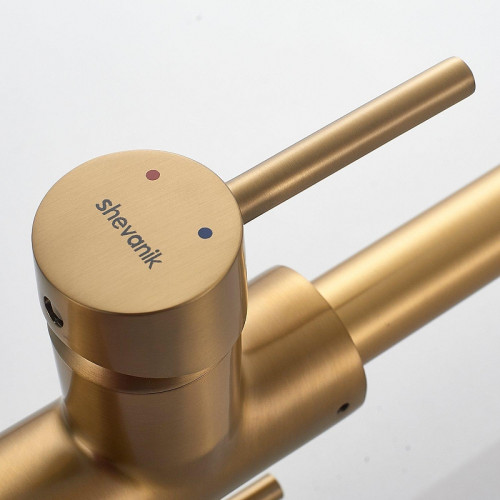 Смеситель для кухни Shevanik S328G цвет Золотой сатин