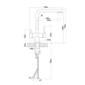 Кухонная мойка Ulgran Quartz Forte 505-10 Песок со смесителем Florentina Арес 333.19H.2123.107 Песочный