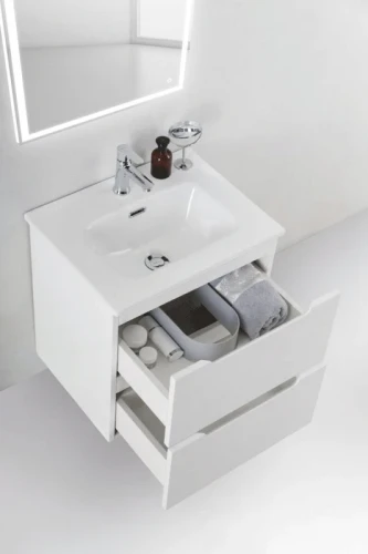 Тумба под раковину BelBagno ETNA 39-500/390-2C-SO-BL-P подвесная Bianco Lucido МДФ / ЛДСП