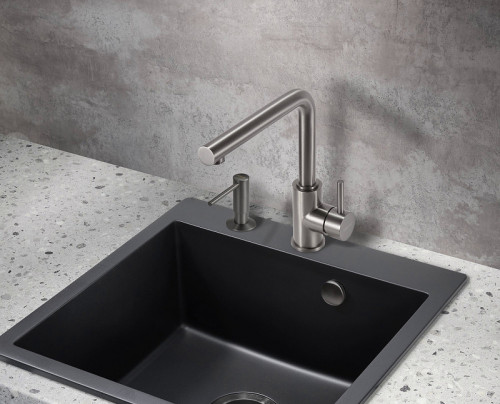 Смеситель для кухни Milacio Ultra MCU.555.GM Вороненая сталь нержавеющая сталь