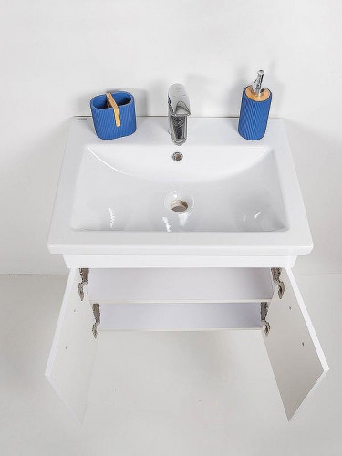 Тумба под раковину Orange Таис 60 TP2-TUW подвесная Белая