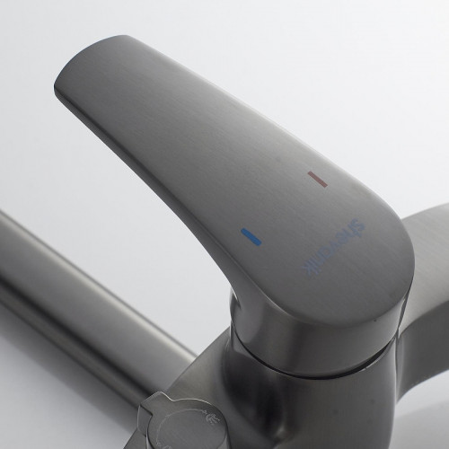 Смеситель для ванны Shevanik S5072T универсальный цвет Оружейная сталь