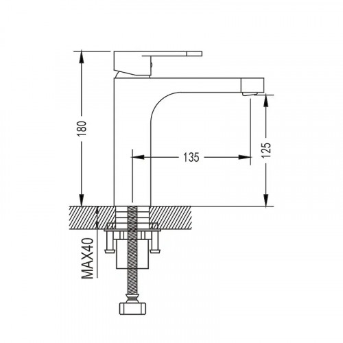 Смеситель для раковины Shevanik S8601 цвет Хром