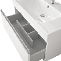 Тумба под раковину Dreja Grace 90 99.0903 подвесная Белый глянец МДФ / ЛДСП
