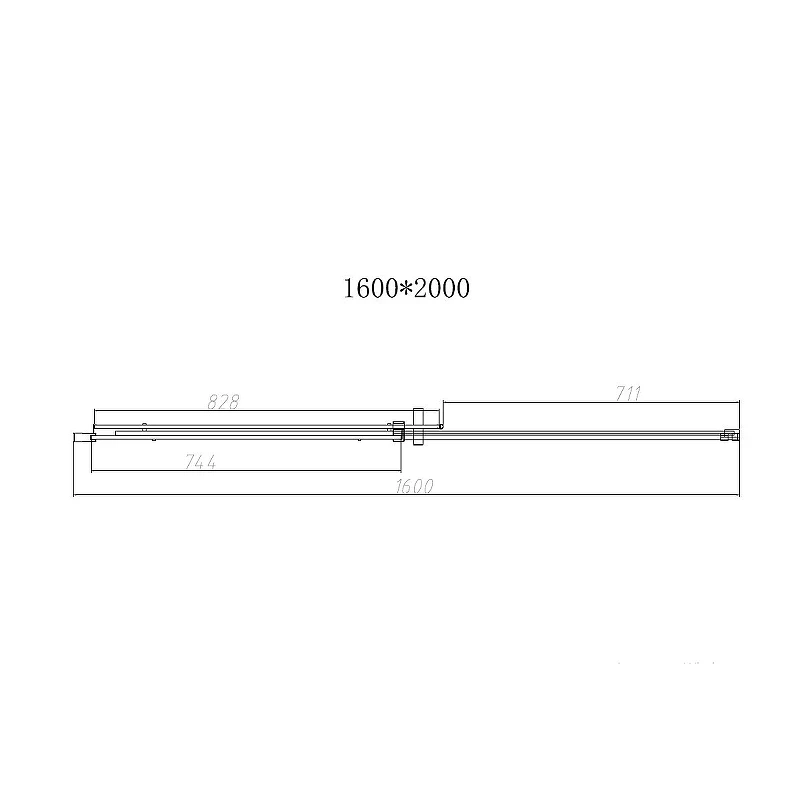 Душевая дверь Vincea Dice 160 VDS-4D160CLB профиль Черный стекло прозрачное