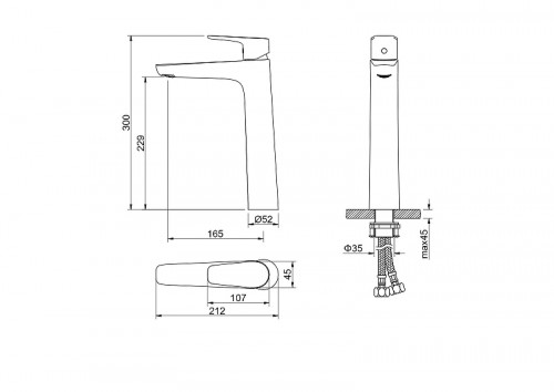 Смеситель для раковины Aquatek Бетта AQ1104BGM цвет Оружейная сталь