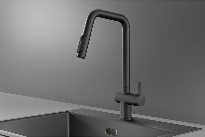 Смеситель для кухни Granula Kitchen Space 7273 цвет Графит матовый