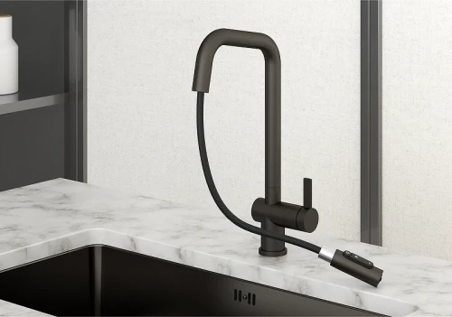Смеситель для кухни Granula Kitchen Space 7273 цвет Графит матовый