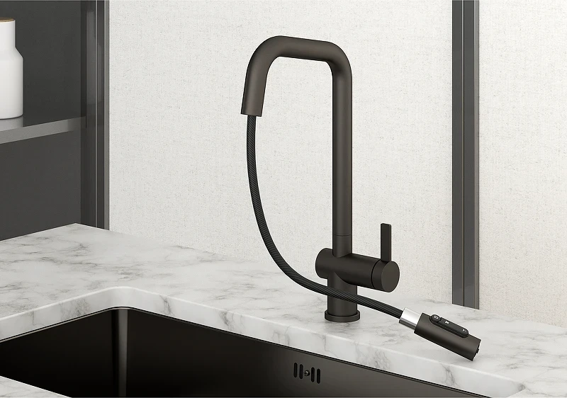 Смеситель для кухни Granula Kitchen Space 7273 цвет Графит матовый