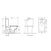 Унитаз компакт WeltWasser Zinnbach 001 GL-WT 10000009967 Белый глянец с бачком и сиденьем Микролифт фаянс напольный