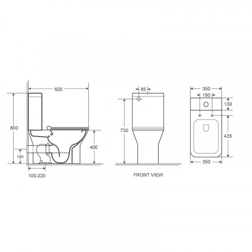 Унитаз компакт WeltWasser Zinnbach 001 GL-WT 10000009967 Белый глянец с бачком и сиденьем Микролифт фаянс напольный