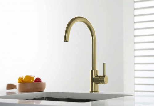 Смеситель для кухни Aquatek Европа AQ1382BG цвет Золото шлифованное