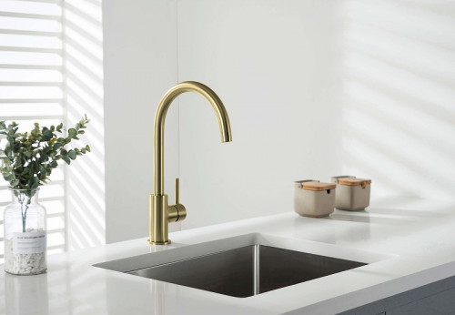 Смеситель для кухни Aquatek Европа AQ1382BG цвет Золото шлифованное