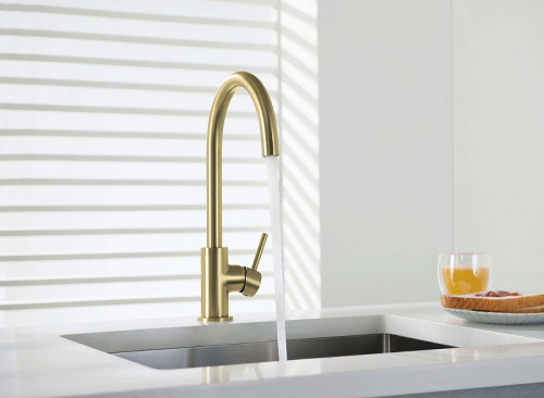 Смеситель для кухни Aquatek Европа AQ1382BG цвет Золото шлифованное