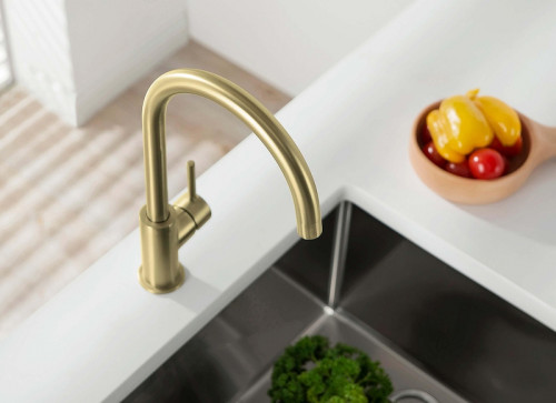 Смеситель для кухни Aquatek Европа AQ1382BG цвет Золото шлифованное