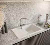 Кухонная мойка Domaci Бьелла DMC-76 DMC-76-331 Белая