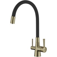 Смеситель для кухни Lemark Comfort LM3075B Бронза Черный латунь
