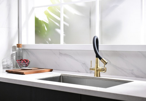 Смеситель для кухни Lemark Comfort LM3075B Бронза Черный латунь