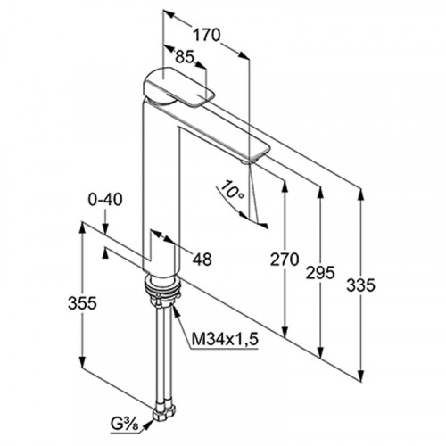 Смеситель для раковины Kludi Ameo 412980575 Хром латунь