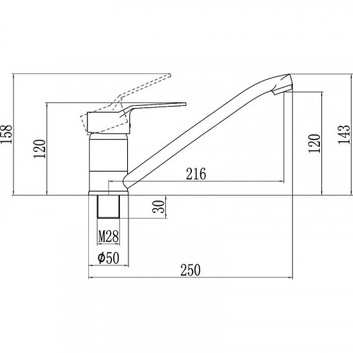 Смеситель для кухни Fmark FM4963 цвет Хром