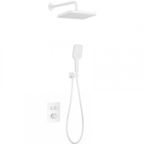 Душевая система beWash BV3ITSS225 с термостатом Белая матовая латунь встраиваемый
