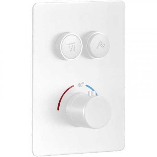 Душевая система beWash BV3ITSS225 с термостатом Белая матовая латунь встраиваемый