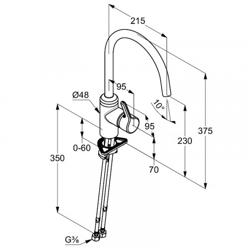 Смеситель для кухни Kludi Bingo Star 428030578 Хром латунь
