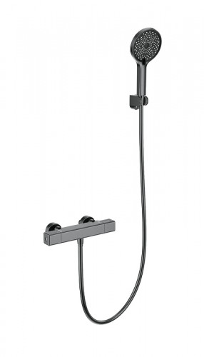 Смеситель для душа Wonzon & Woghand Stay WW-B2016-A-BGG с термостатом цвет Темный графит