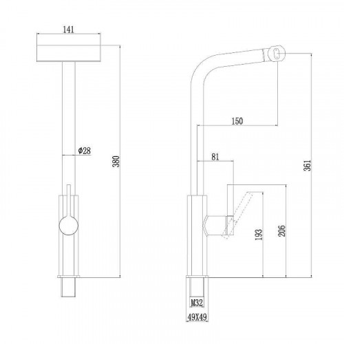 Смеситель для кухни Fmark FS8266L цвет Сатин