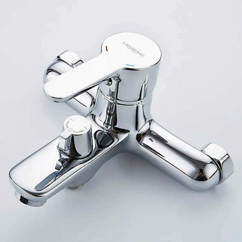 Смеситель для ванны Ledeme H03 3003L Хром латунь на стену