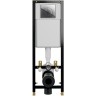Комплект унитаза Ceruttispa Orlter Aria Tornado CT9955 с инсталляцией Cersanit Black 35 S-IN-BLACK-Cg-w с сиденьем Микролифт и клавишей смыва Хром фарфор подвесной
