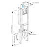 Комплект унитаза Ceruttispa Orlter Aria Tornado CT9955 с инсталляцией Cersanit Black 35 S-IN-BLACK-Cg-w с сиденьем Микролифт и клавишей смыва Хром фарфор подвесной