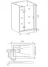 Душевая дверь Good Door Saturn WTW-110-C-CH-R 110 профиль Хром стекло прозрачное