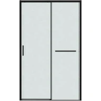 Душевая дверь Grossman Style 100 100.K33.05.100.21.02 профиль Черный матовый стекло шиншилла