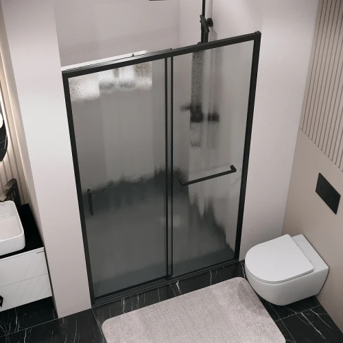 Душевая дверь Grossman Style 100 100.K33.05.100.21.02 профиль Черный матовый стекло шиншилла