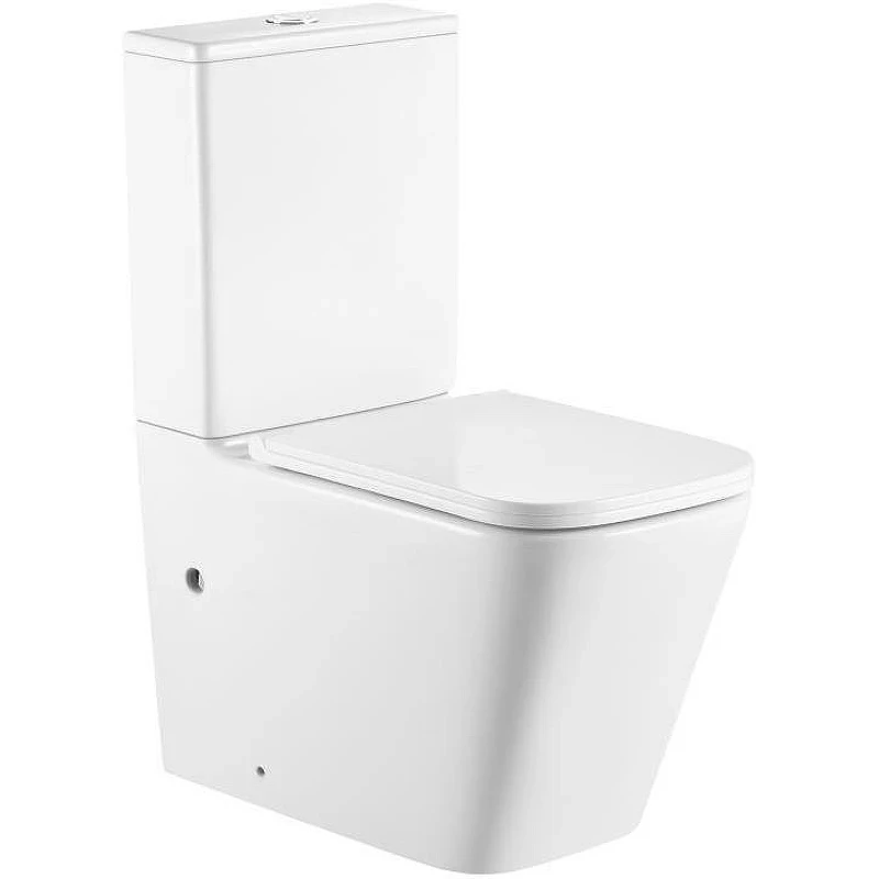 Унитаз компакт SantiLine SL-5028 Белый с бачком и сиденьем Микролифт фарфор напольный