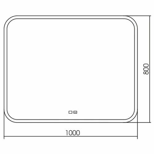 Зеркало Silver Mirrors Стив-2 100 ФР-00001937 с подсветкой с сенсорным выключателем и подогревом стекло