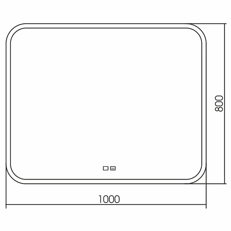 Зеркало Silver Mirrors Стив-2 100 ФР-00001937 с подсветкой с сенсорным выключателем и подогревом стекло