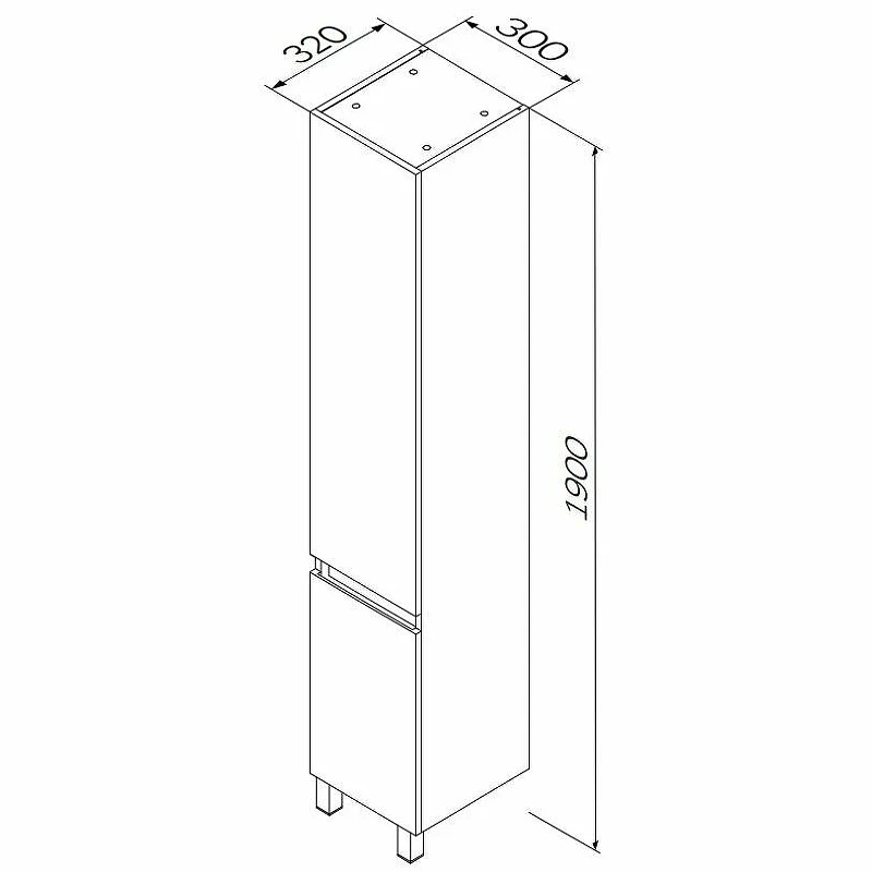 Шкаф пенал AM.PM X-Joy 30 M85ACSR0306WG Белый глянец МДФ / ЛДСП