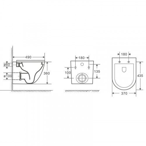 Унитаз WeltWasser Merzbach 043 MT-BL 10000009940 подвесной Черный матовый с сиденьем Микролифт фаянс подвесной