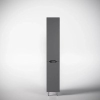 Шкаф пенал Style Line Марелла 30 L Люкс Plus СС-00002444 с бельевой корзиной Серый матовый антискрейтч МДФ / ЛДСП
