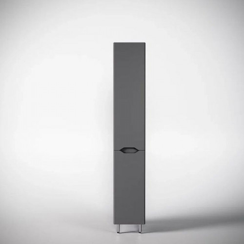 Шкаф пенал Style Line Марелла 30 L Люкс Plus СС-00002444 с бельевой корзиной Серый матовый антискрейтч МДФ / ЛДСП