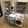 Шкаф пенал Style Line Марелла 30 L Люкс Plus СС-00002444 с бельевой корзиной Серый матовый антискрейтч МДФ / ЛДСП