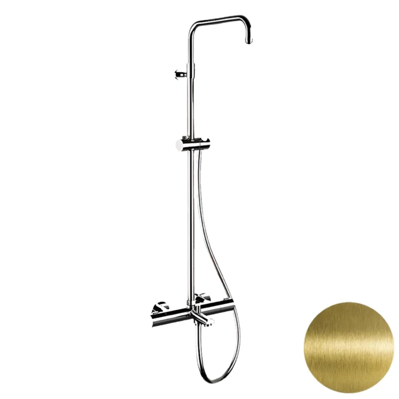 Душевая система Remer Elegance EQ34ASSDVO с термостатом цвет Латунь состаренная