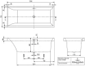 Квариловая ванна Villeroy&Boch Squaro 170x75 UBQ170SQR2V-01 без гидромассажа