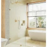 Душевая перегородка Maybah Glass MGD-270-3 990x1950 коннектор стена-стекло Золото стекло сатиновое