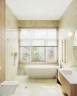 Душевая перегородка Maybah Glass MGD-270-3 990x1950 коннектор стена-стекло Золото стекло сатиновое